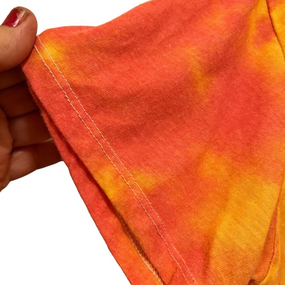 Pink Floyd The Dark Side of the Moon Rainbow Tie Dye Crop Top NWOT Size XL - Picture 2 of 5